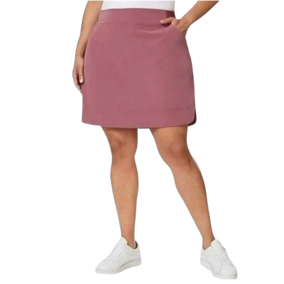 32 DEGREES Pink Tech Skort XL 1X Hybrid Skirt Shorts Tennis Running Workout Golf - Picture 11 of 13